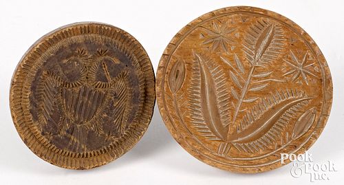 CARVED MAPLE BUTTERPRINT, 19TH
