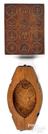 CARVED MAPLE SUGAR MOLD, 19TH