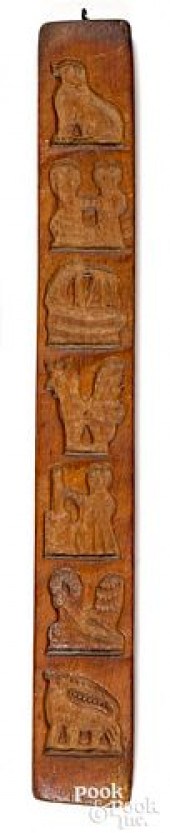 CARVED MAPLE SUGAR MOLD, 19TH