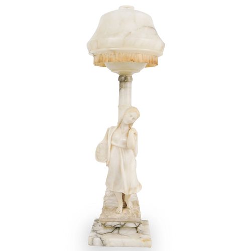 CARVED MARBLE & ALABASTER FIGURAL