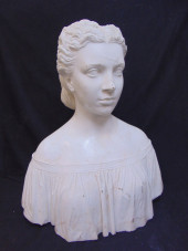CARVED MARBLE BUST BY PIETRO B