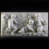 CARVED MARBLE CHIMNEYPIECE TAB