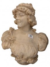 CARVED MARBLE FEMALE BUSTCarve