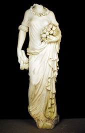 CARVED MARBLE FEMALE FIGURE HO