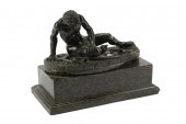 CARVED MARBLE FIGURE OF "THE D