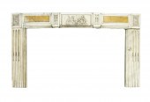 CARVED MARBLE FIREPLACE MANTEL