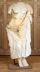 CARVED MARBLE GARDEN FIGURAL F