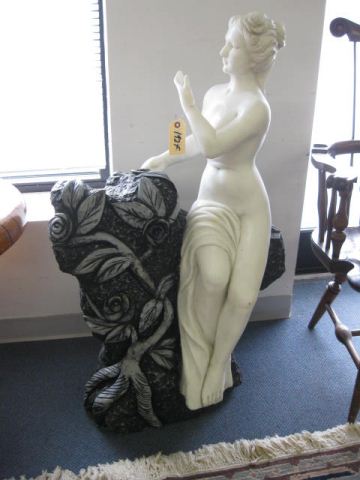 Carved Marble Garden Statue of