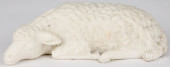CARVED MARBLE LAMB, LATE 19TH