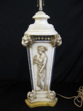 Carved Marble or Alabaster Tab