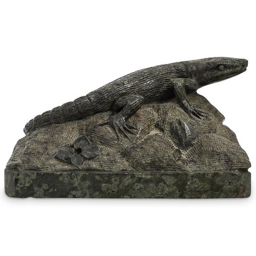 CARVED MARBLE SALAMANDER
