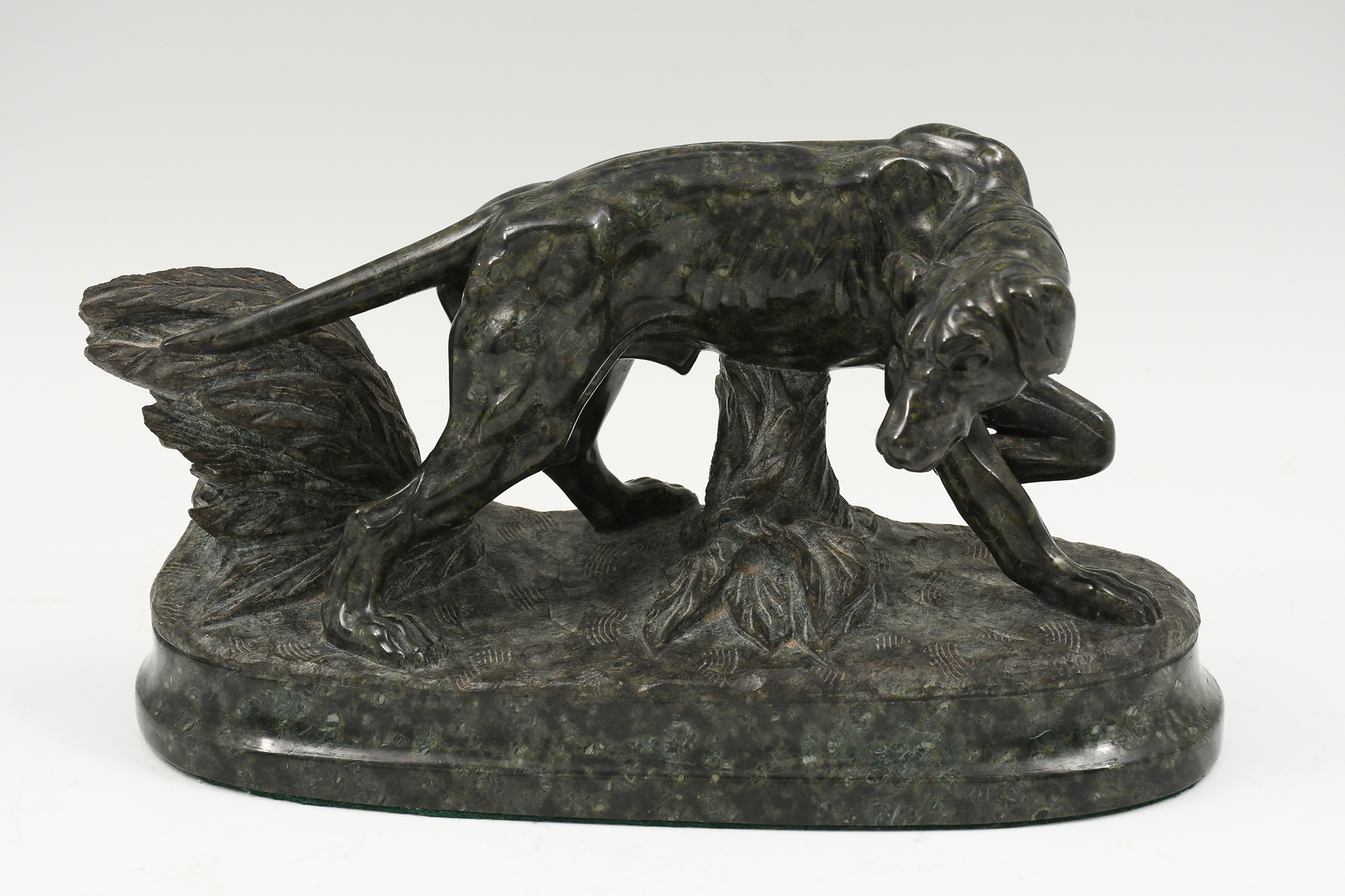 CARVED MARBLE SCULPTURE OF A