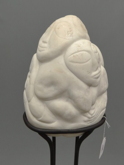 Carved marble sculpture of abstract