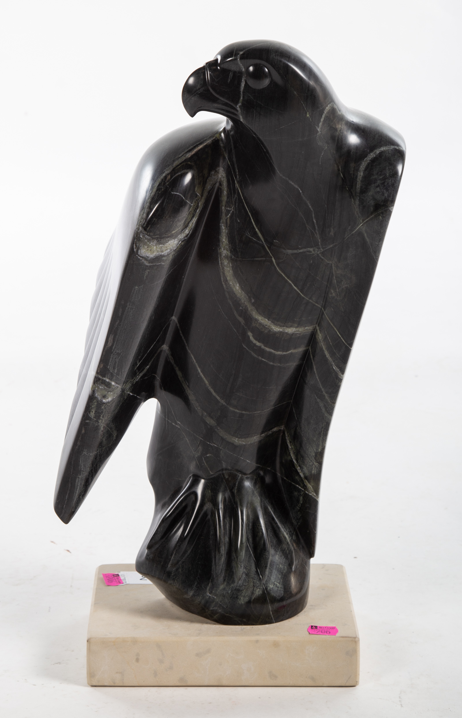 CARVED MARBLE SCULPTURE OF AN EAGLE