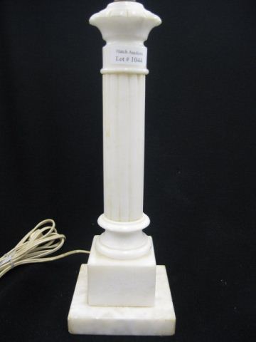 Carved Marble Table Lamp