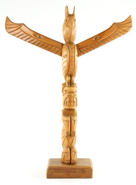 Carved Native American Totemwith