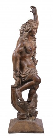 CARVED NAUTICAL FIGUREHEAD 19t
