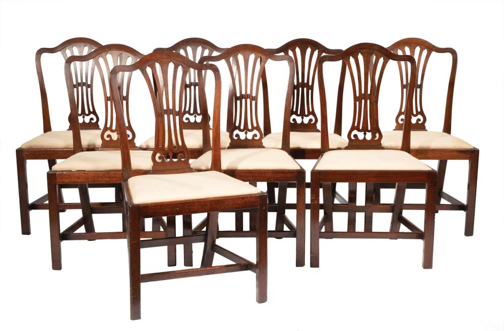 CARVED OAK AND MAHOGANY SIDE