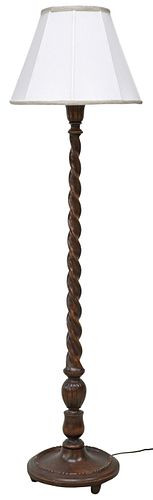 CARVED OAK BARLEY TWIST 1-LT F