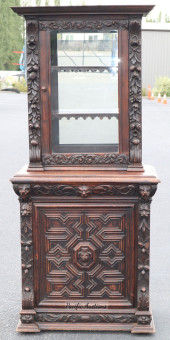 CARVED OAK BLACK FOREST DISPLA