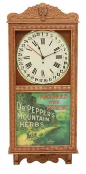 CARVED OAK 'DR. PEPPER' PENDUL