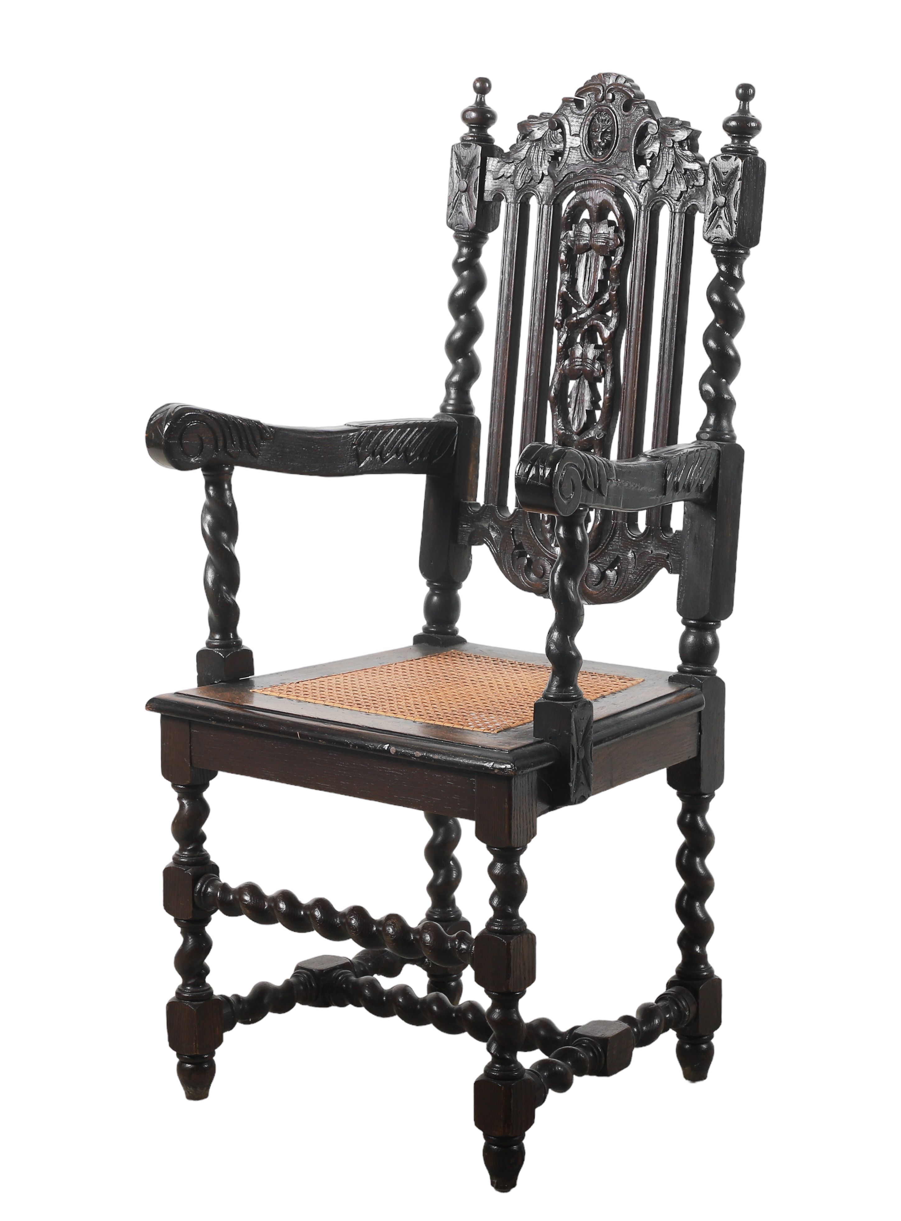 Carved oak Elizabethan Revival