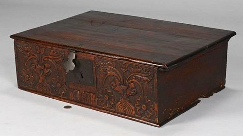 CARVED OAK ENGLISH BIBLE