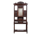 CARVED OAK HALL TREE<br>Heavil