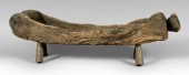 Carved oak log trough, rustic
