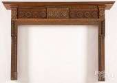 CARVED OAK MANTEL, EARLY 20TH