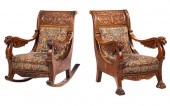 CARVED OAK PARLOR SUITE, ATTR.