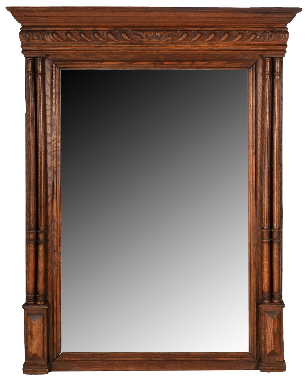 CARVED OAK RECTANGULAR WALL