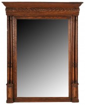 CARVED OAK RECTANGULAR WALL MI