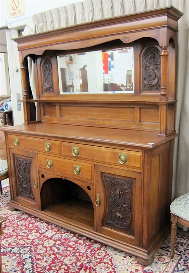 CARVED OAK SIDEBOARD English c.