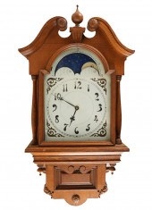 CARVED OAK WALL CLOCKunsigned;