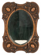 CARVED OAK WALL MIRRORCarved O