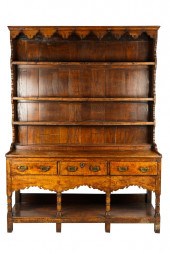 CARVED OAK WELSH DRESSERwith t