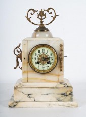 CARVED ONYX MANTLE CLOCKCondit