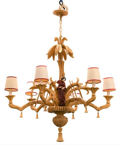 CARVED ORIENTAL STYLE WOOD AND