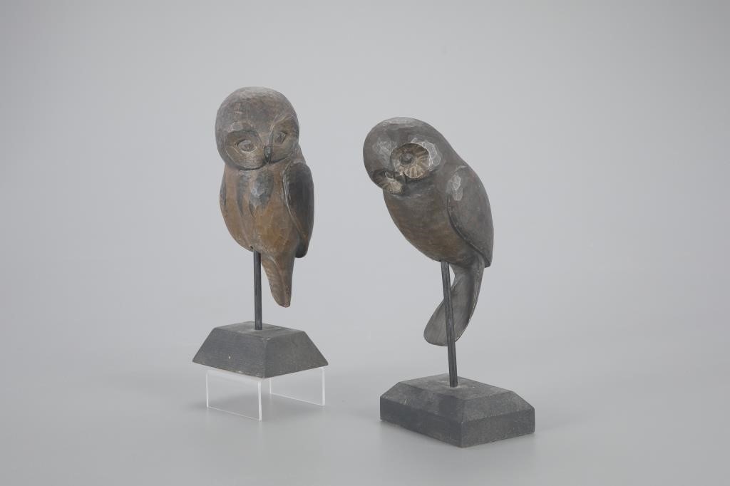 CARVED OWL PAIRFrank S. Finney