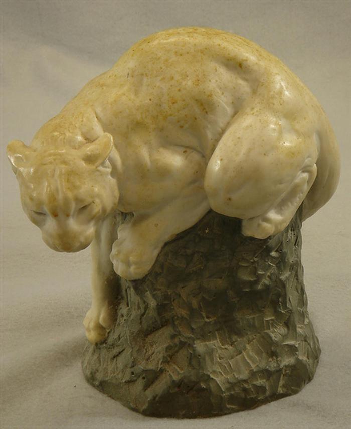 Carved & painted alabaster