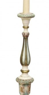 CARVED & PAINTED ALTAR PRICKET
