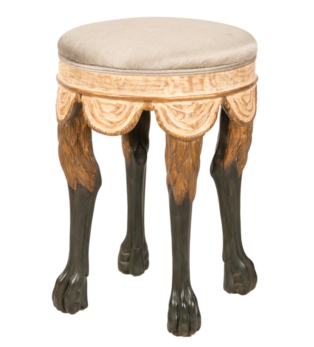 CARVED, PAINTED AND GILT