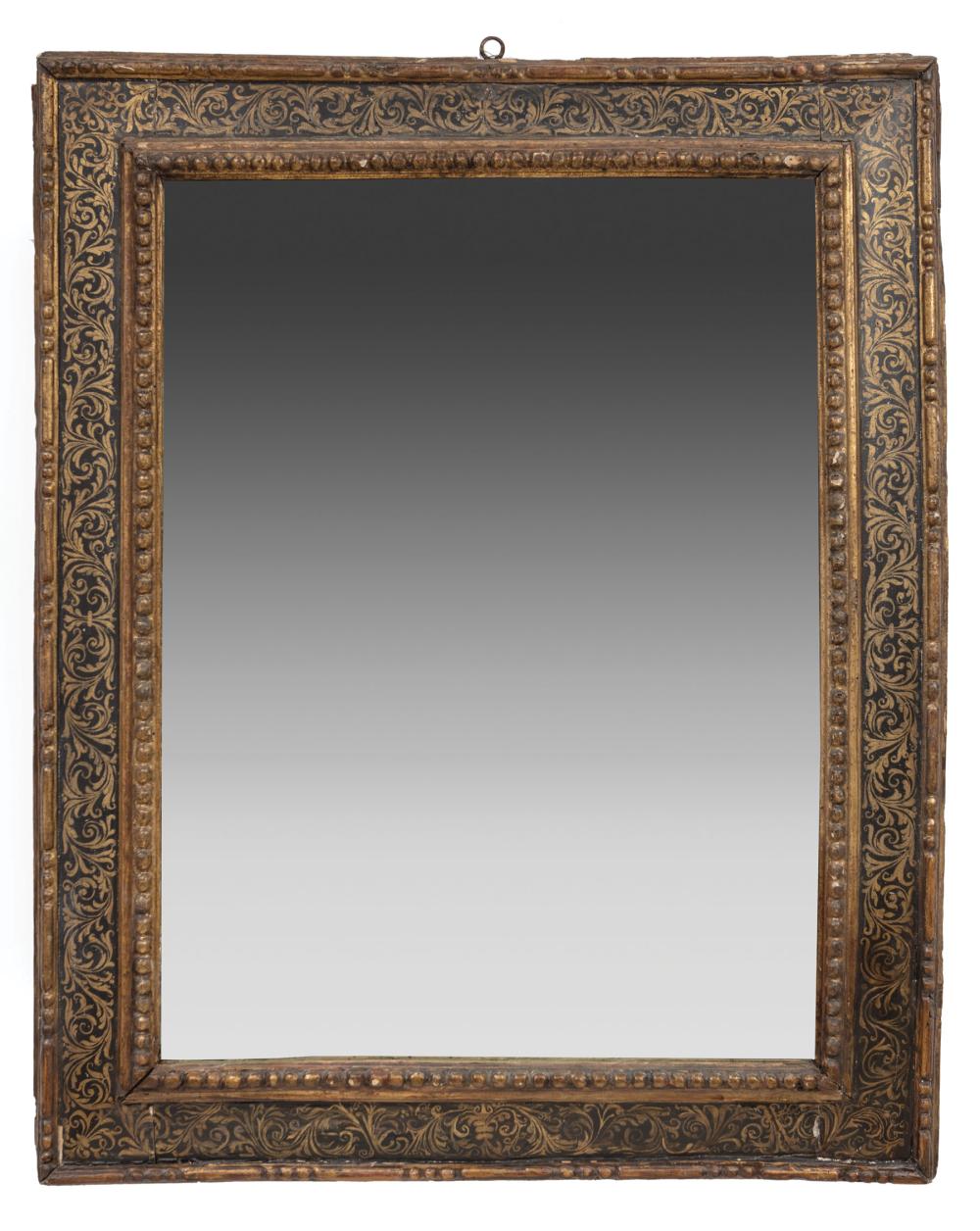 CARVED, PAINTED AND PARCEL GILT