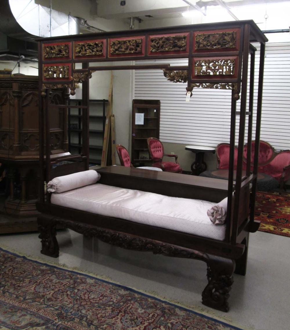 CARVED, PAINTED, AND PARCEL-GILT