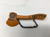 CARVED & PAINTED BAKELITE AX P