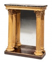 CARVED, PAINTED, PARCEL GILT P