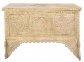 CARVED & PAINTED WOOD CHESThav