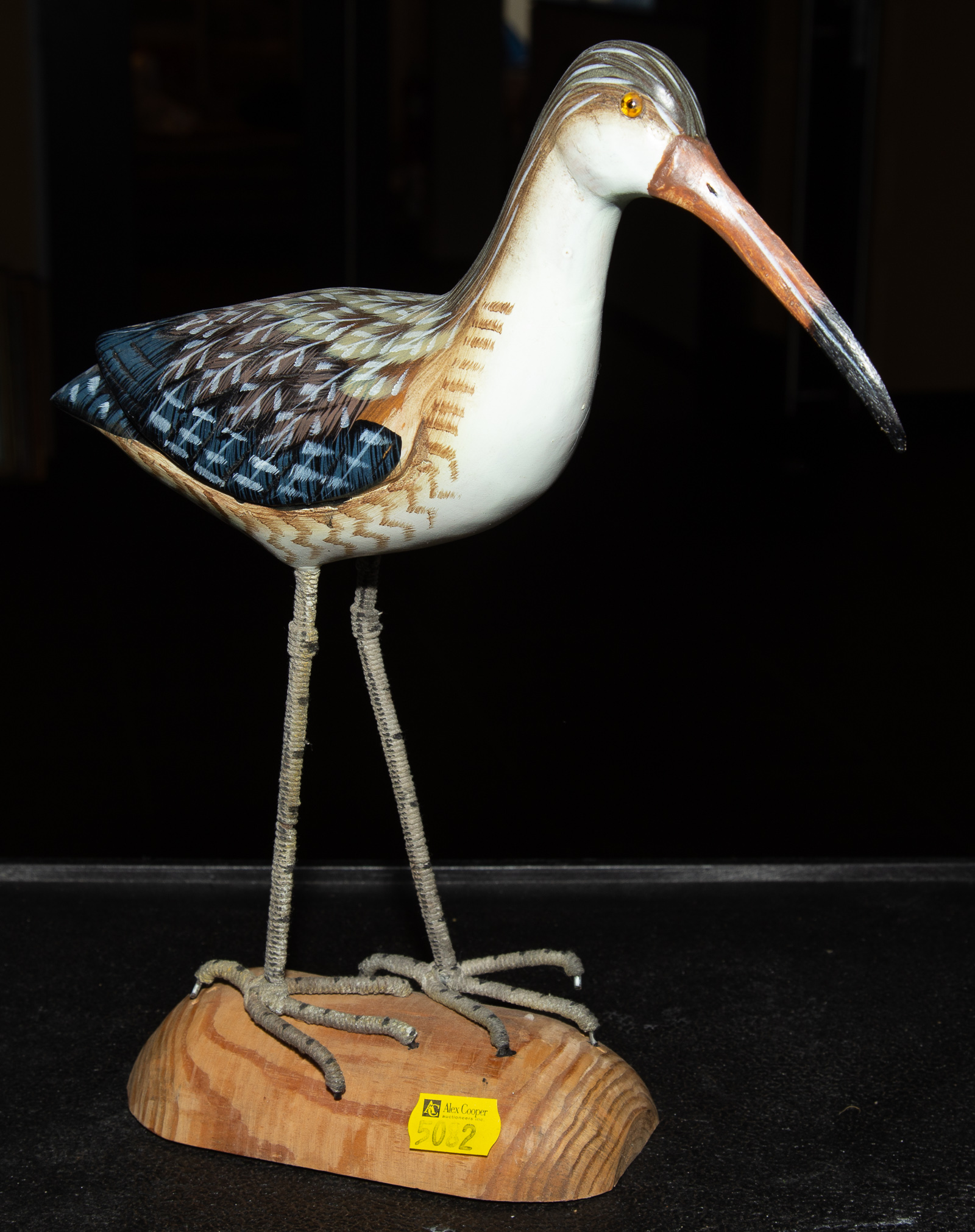 CARVED & PAINTED WOOD SAND PIPER
