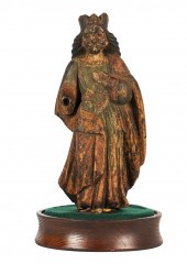 CARVED & PAINTED WOOD SANTO FI
